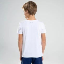 Decathlon Camiseta Atletismo AT 100 Niños Blanco Mangas Cortas Transpirable -Deporte Tienda camiseta atletismo at 100 nios blanco mangas cortas transpirable 3