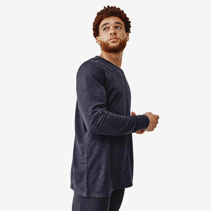 Kalenji Camiseta Running Dry+ Hombre Negro Manga Larga Transpirable 1 Kalenji Camiseta Running Dry+ Hombre Negro Manga Larga Transpirable