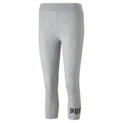 Mallas Mujer PUMA 3/4 Essentials Logo Negro -Deporte Tienda mallas mujer puma 34 essentials logo gris