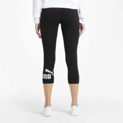 Mallas Mujer PUMA 3/4 Essentials Logo Negro -Deporte Tienda mallas mujer puma 34 essentials logo negro 2