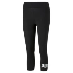 Mallas Mujer PUMA 3/4 Essentials Logo Negro