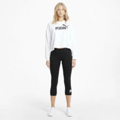 Mallas Mujer PUMA 3/4 Essentials Logo Negro -Deporte Tienda mallas mujer puma 34 essentials logo negro 3